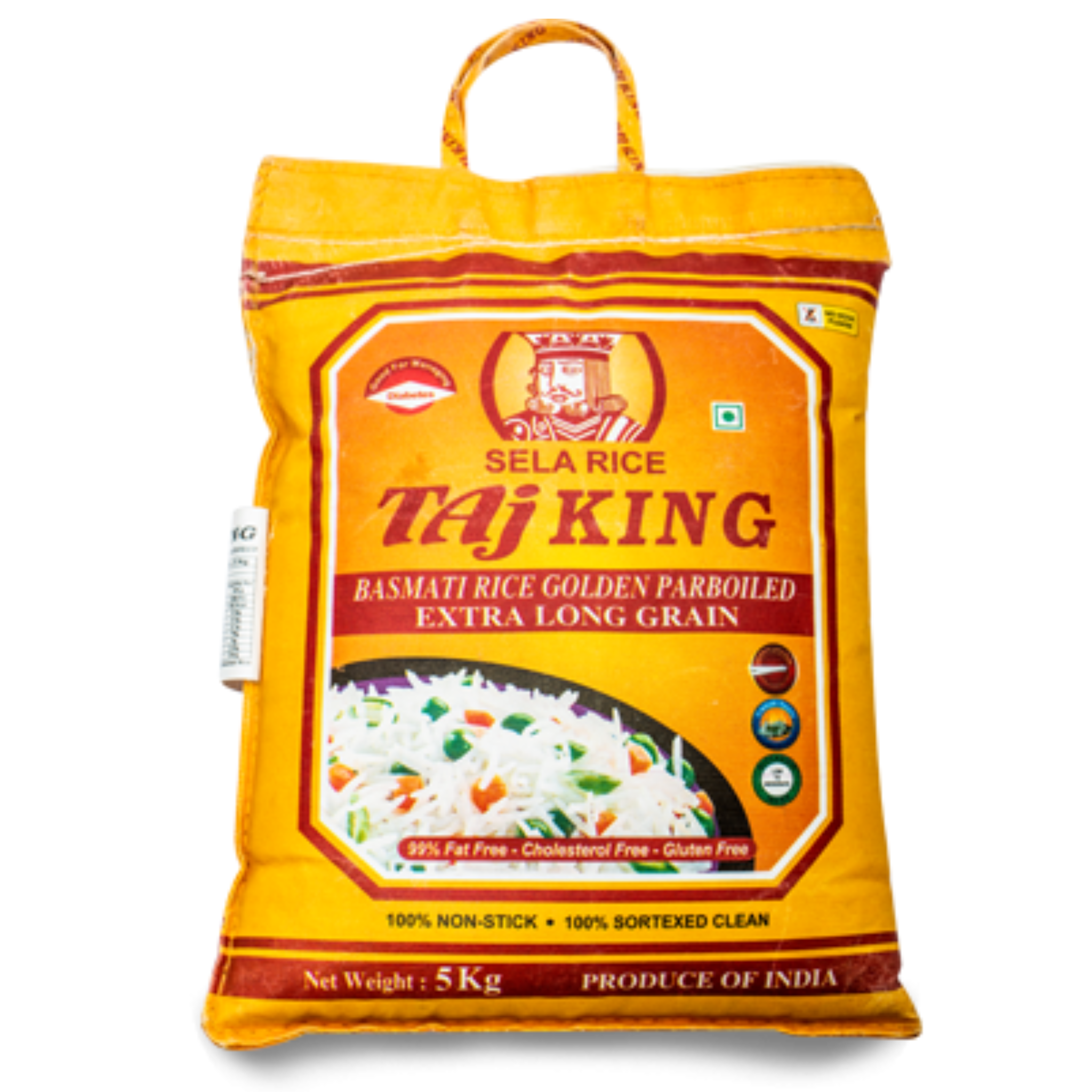 TAJ KING SELA RICE PARBOILED 5KG
